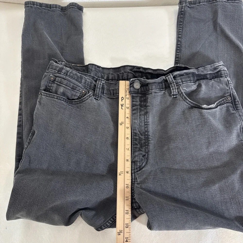 Levis 511 Jeans Mens 40x30** Black Charcoal Slim Straight Stretch Denim Pants